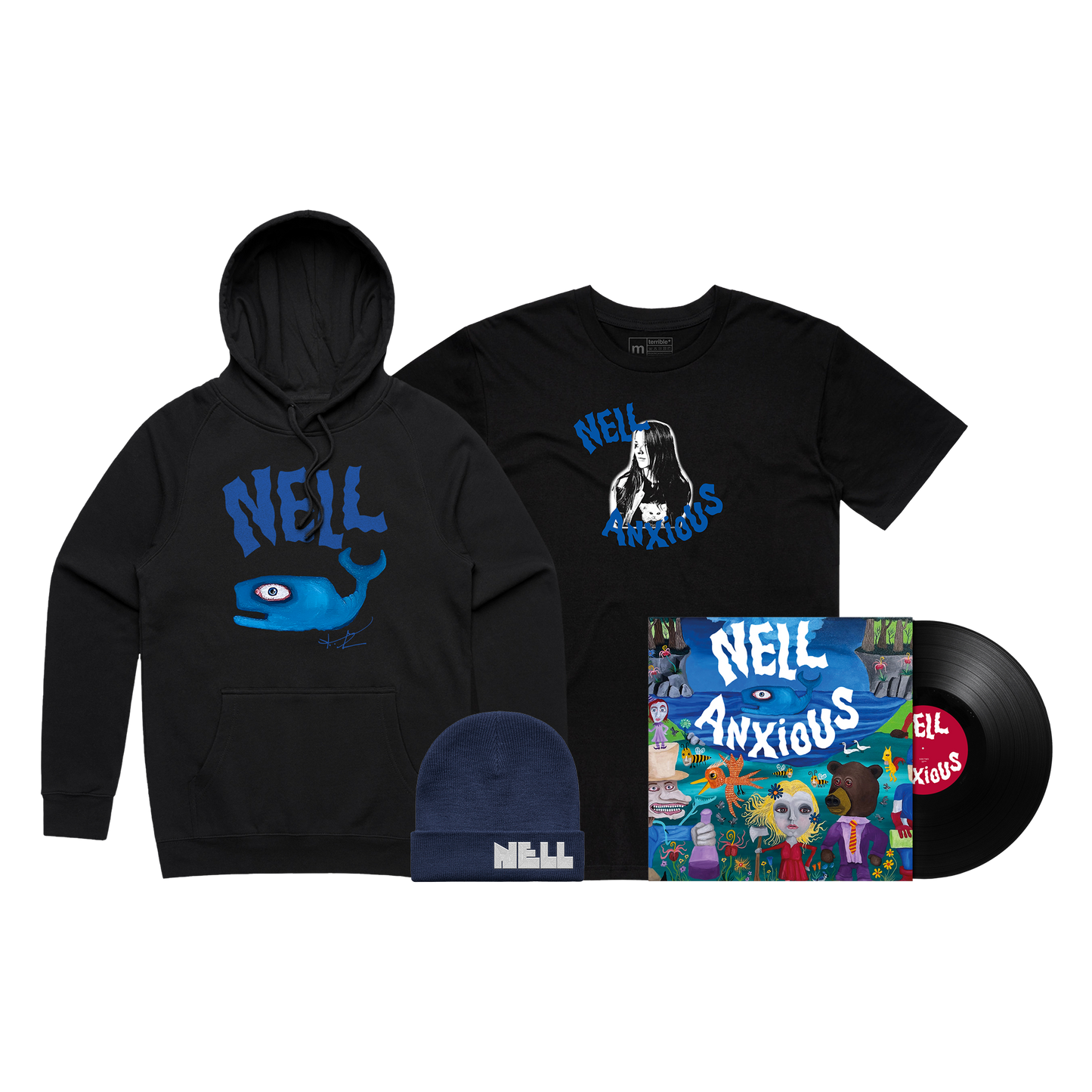 Hoodie + Tee + Beanie + LP